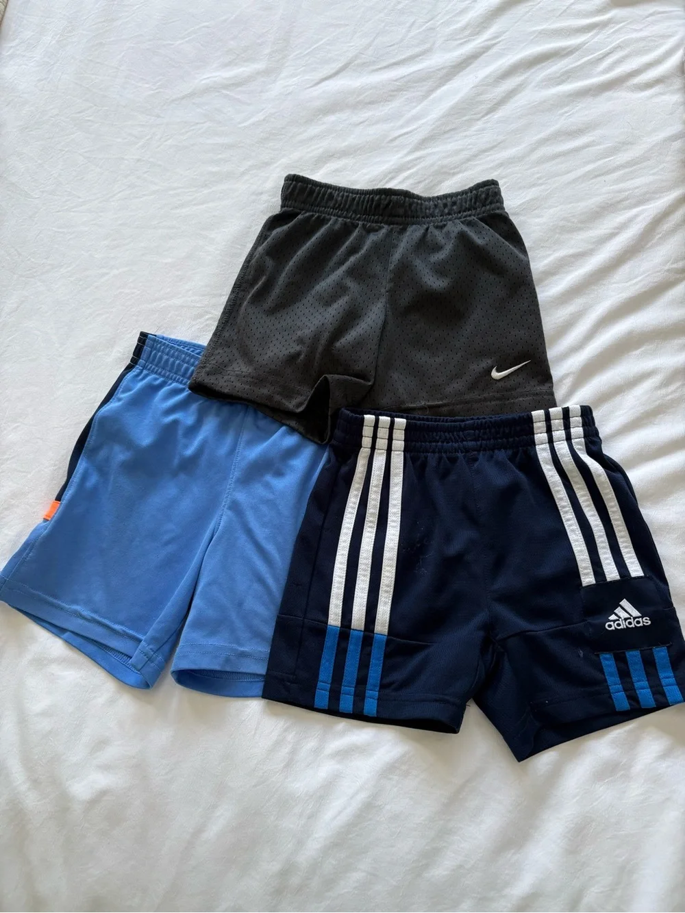 Nike adidas Black blue toddler boy Athletic soccer Shorts set of 3 bundle 2T 24M
